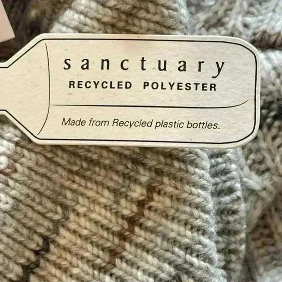 NWT Sanctuary Cozy Mornings Turtleneck Sweater,Neutrals,Gray,Textured,Relaxed XL - Picture 7 of 16